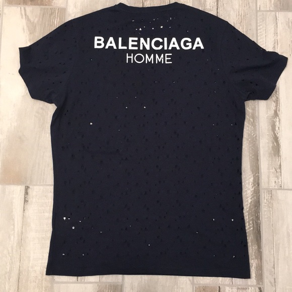 balenciaga basic navy shirt